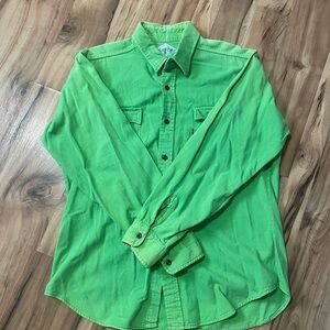 VTG Rare Levi’s Diamond Label Green 100% Cotton Full Button Sz XL